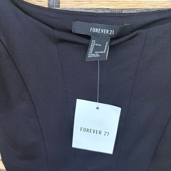 Forever21 Black Crop Tank Top Size Small - Picture 3 of 4